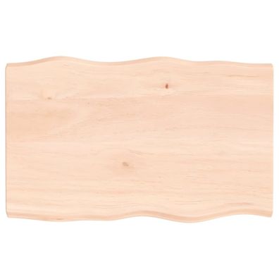 Tischplatte 180x40x(2-4)cm Massivholz Eiche Behandelt
