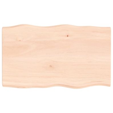 Tischplatte Dunkelgrau 100x60x2 cm Massivholz Eiche Behandelt