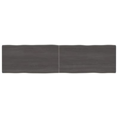 Tischplatte 160x40x(2-4) cm Massivholz Behandelt Baumkante