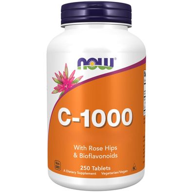 Now Foods, C-1000 with Rose Hips, Sustained Release, 250 Veg. Tabletten
