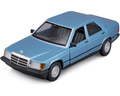 Bburago 18-21103 - Modellauto - Mercedes 190E ´87 (diamant blau, Maßstab 1:24)