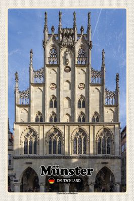 Top-Schild m. Kordel, versch. Größen, Münster, historisches Rathaus, neu & ovp