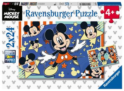 Ravensburger Kinderpuzzle 05578 - Film ab! - 2x24 Teile Disney Puzz