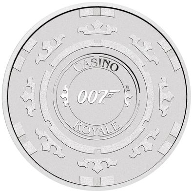 Silbermünze James Bond 007™ Tuvalu 1 oz 2023 999 Silber Casino Royal Ship ST