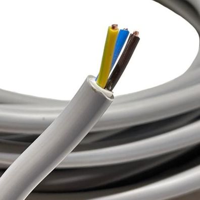 Mantelkabel Stromkabel NYM-J 3 * 2,5 - 10m Elektrokabel Feuchtraumkabel Kabel
