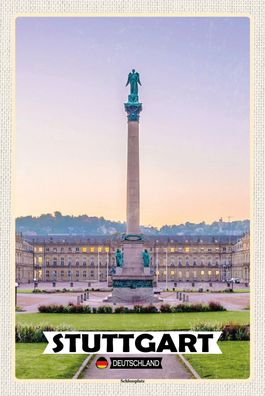 Top-Schild m. Kordel, versch. Größen, Stuttgart, Schlossplatz, neu & ovp