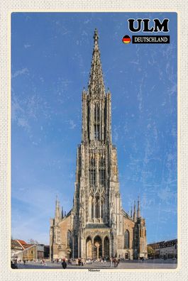 Top-Schild m. Kordel, versch. Größen, ULM, Münster, Stadtkirche, neu & ovp