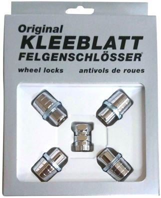 Kleeblatt Felgenschlösser Felgenschlossmuttern 4er Set M12x1,5 Flachbund 913