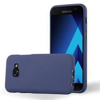 Cadorabo Hülle kompatibel mit Samsung Galaxy A5 2017 in FROST DUNKEL BLAU - Schutz...