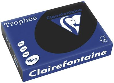 Clairefontaine Trophee Paper schwarz 160g/ m² DIN-A4 - 250 Blatt