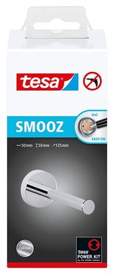 Tesa Smooz Toilettenpapier-Ersatzrollenhalter (NICHT BOHREN, verchromt, inkl. ...