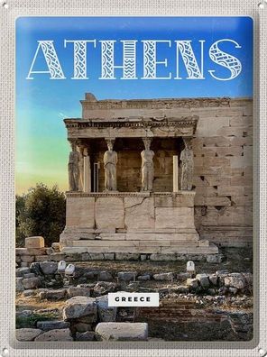 Blechschild 40 x 30 cm Urlaub Reise Griechenland Athen