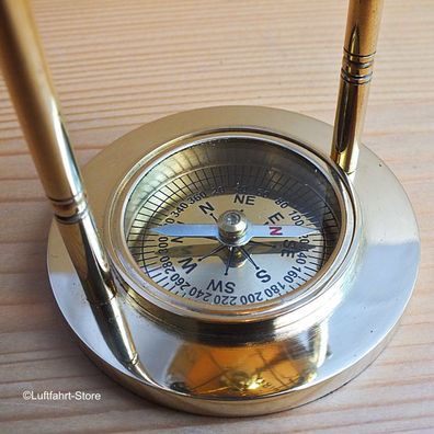 Messingkompass mit Globus, Maritim Art.-Nr. 12030