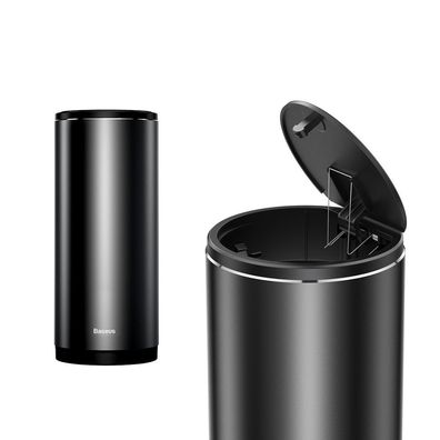 Mini Haushalt Auto-Abfallbehälter mit Deckel Schwarz