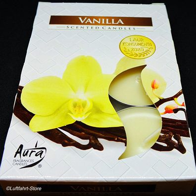 Duft-Teelichter Vanille/ Vanilla, 6 Stück Art.-Nr. 12048