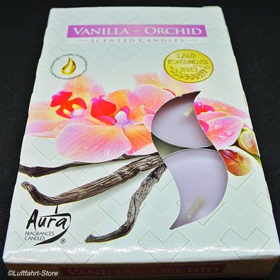Duft-Teelichter Vanille-Orchidee 6 Stück Art.-Nr. 12052