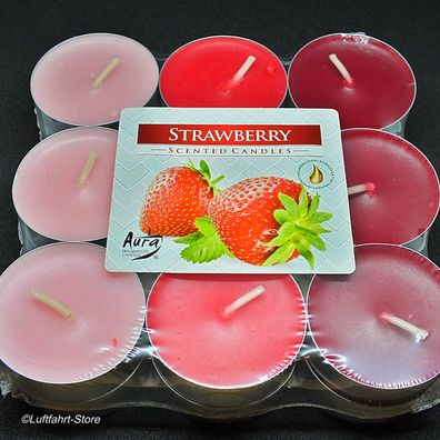 Duft-Teelichter Erdbeere/ Strawberry 18 Stück Art.-Nr. 12054