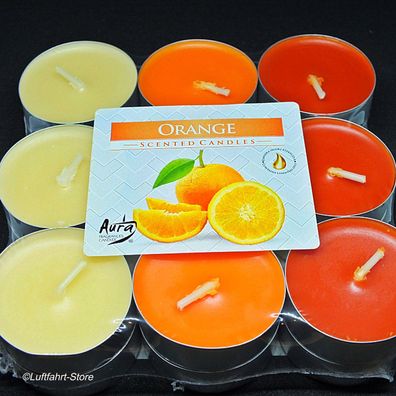 Duft-Teelichter Orange 18 Stück Art.-Nr. 12056