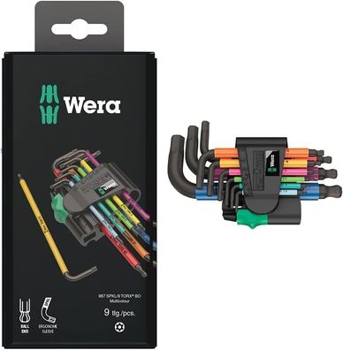 Wera Winkelschlüsselsatz 967 SPKL/9 TORX® BO Multicolour, BlackLaser, 9-teilig