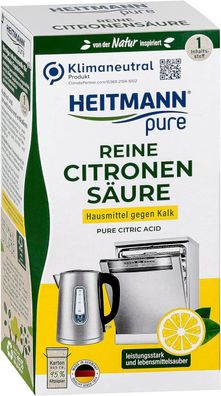 Heitmann pure Reine Citronensäure: Ökologischer Bio-Entkalker - Pulver 350 g