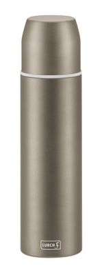 LURCH Isolier-Flasche mit Becher Edelstahl 0,75l earth grey