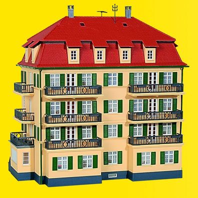 Mehrfamilienhaus mit Balkon, Modellwelten H0 Bausatz 1:87, Kibri 38354