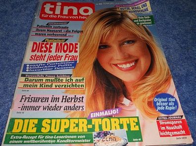 Frauenzeitschrift tina Nr. 38 vom 12. September 1991