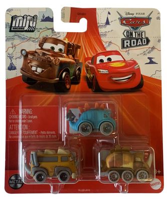 Mattel HLL68 Disney Pixar Cars Mini-Racers 3er-Pack mit Quadratosquosauro, Westf