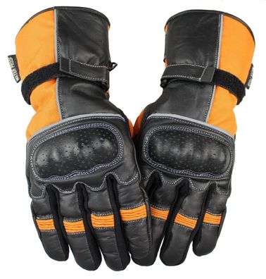 Motorradhandschuhe Biker Wasserdicht Handschuhe Racing Winter Handschuhe Orange