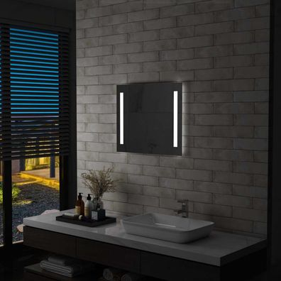 Badezimmer-Wandspiegel mit LEDs 60x50 cm