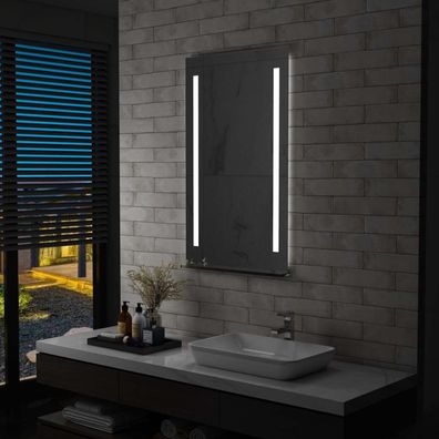 Badezimmer-Wandspiegel mit LED und Ablage 60x100 cm