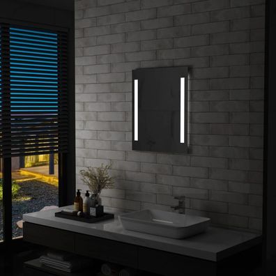 Badezimmer-Wandspiegel mit LED und Ablage 50ß70 cm