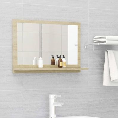 Badspiegel Sonoma-Eiche 60x10,5x37 cm Holzwerkstoff