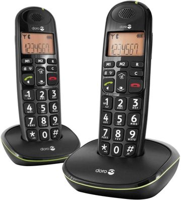 Doro PhoneEasy 100w Duo DECT Schnurlostelefon Black Neuware ohne OVP DE Händler