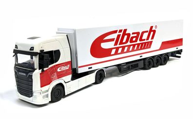 Bburago StreetFire - Modelltruck - Scania mit Auflieger Eibach (Maßstab 1:43)