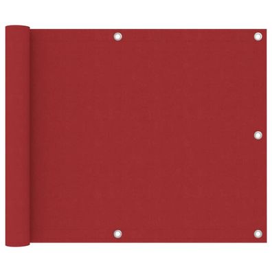Balkon-Sichtschutz Rot 75x500 cm Oxford-Gewebe