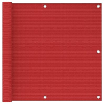 Balkon-Sichtschutz Rot 90x300 cm HDPE