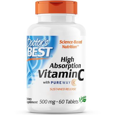 Doctor's Best, High Absorption Vitamin C with PureWay-C®, 500mg, 60 Tabletten