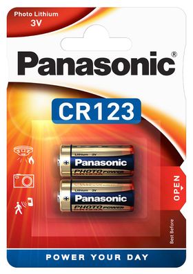 Panasonic CR123A Photobatterie - 2er Blister