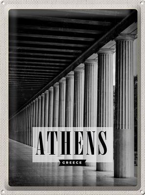 Blechschild 40 x 30 cm Urlaub Reise Griechenland Athen Säulen Greece