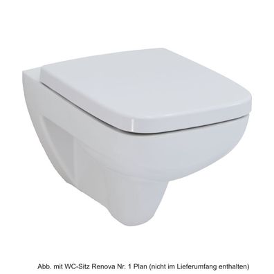 Geberit Wand-Tiefspül-WC Renova Plan, ohne Spülrand/ Rimfree, weiß, 202170000