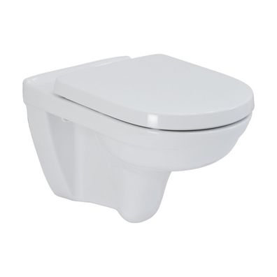 Villeroy & Boch O. novo Combi-Pack Wand-Tiefspül-WC spülrandlos, weiß mit WC-Sitz