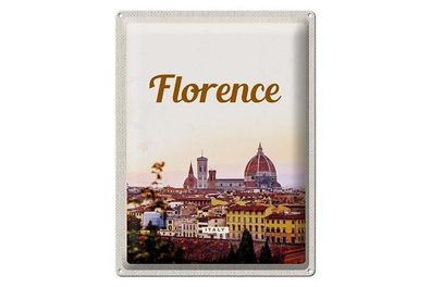 Blechschild 40 x 30 cm Urlaub Reise Italien Italy Florence Skyline