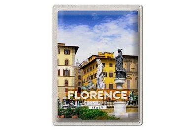 Blechschild 40 x 30 cm Urlaub Reise Italien Italy Florence Statue
