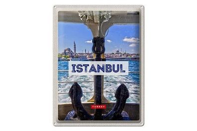 Blechschild 40 x 30 cm Urlaub Reise Türkei Turkey Istanbul Schifffahrt