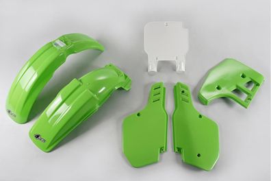 Verkleidungssatz Plastiksatz plastic kit passt an Kawasaki Kx 125 1989 grün-weiß