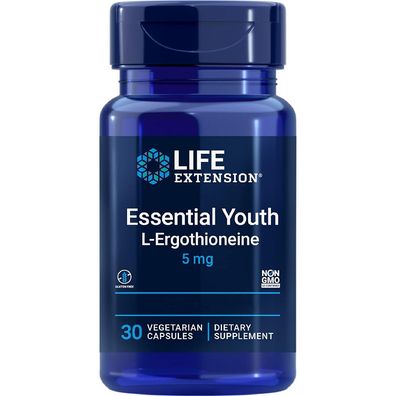 Life Extension, Essential Youth L-Ergothioneine, 5mg, 30 Veg. Kapseln
