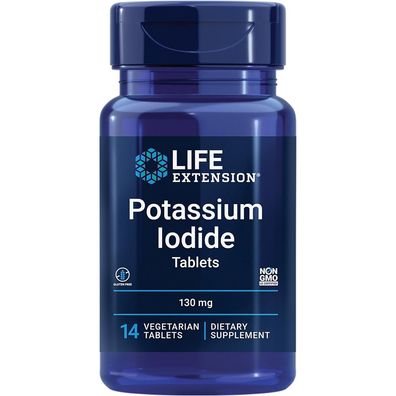 Life Extension, Potassium Iodide, 130mg, 14 Veg. Tabletten