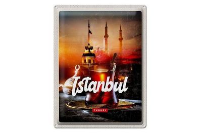Blechschild 40 x 30 cm Urlaub Reise Türkei Turkey Istanbul Restaurant Tee
