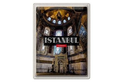 Blechschild 40 x 30 cm Urlaub Reise Türkei Turkey Istanbul alte Kirche
